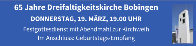 65 Jahre Dreifaltigkeitskirche